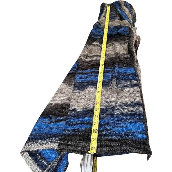 MOTH Anthropologie Longline Open Sweater Vest XS/S Gray Blue Ombre Knit - Picture 4 of 7